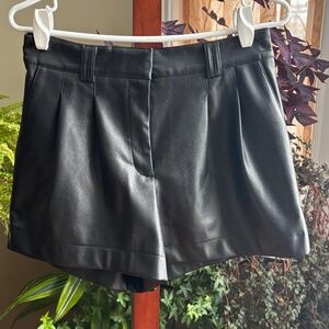 Dynamite Black faux leather shorts, size 6